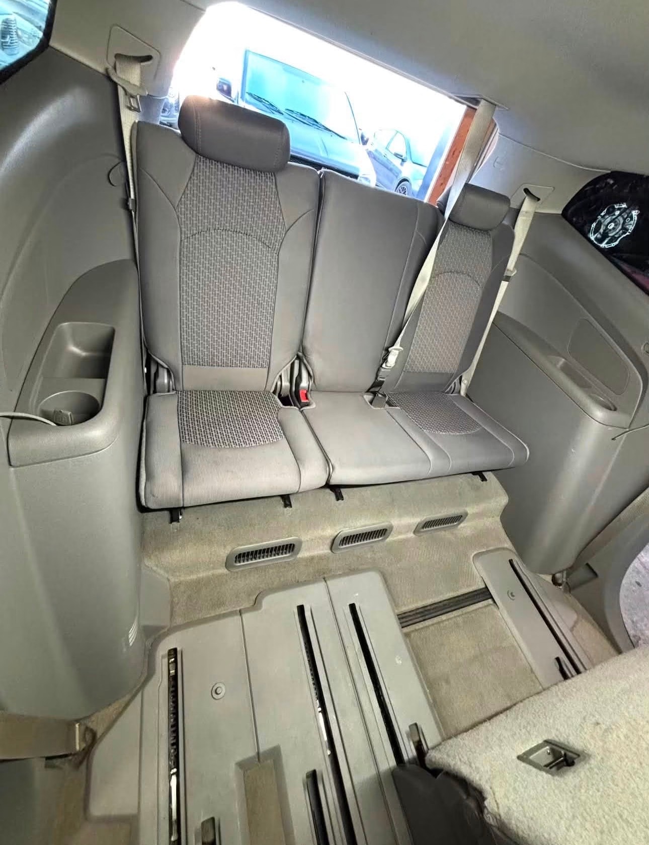 After detailing — clean rear seats overhead